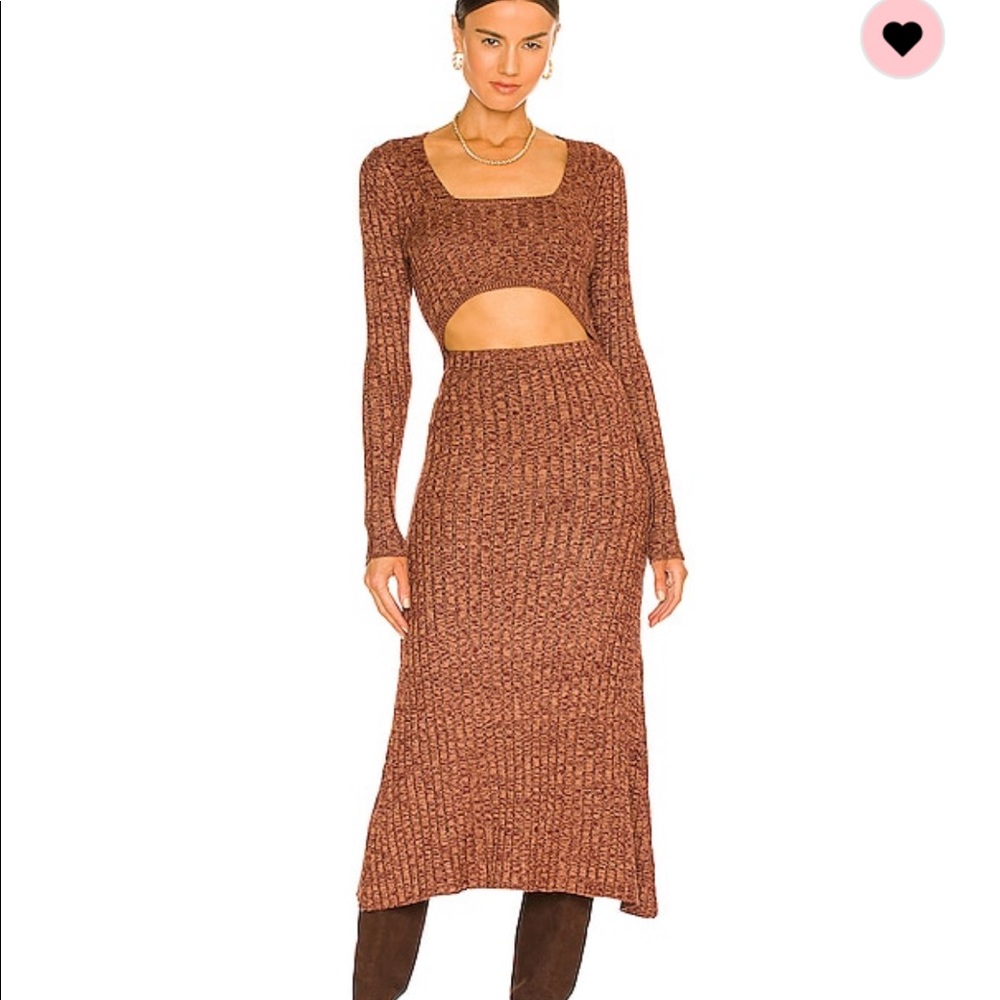 MIDI sweater dress with cut out from revolve